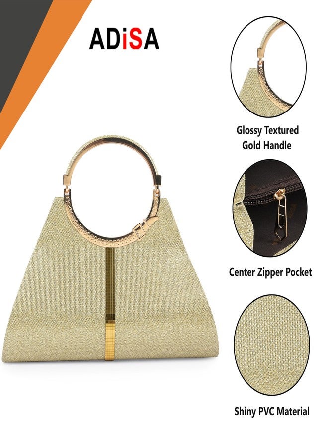 ADISA CL005 formal women girls clutch (Gold 1) - Image 3